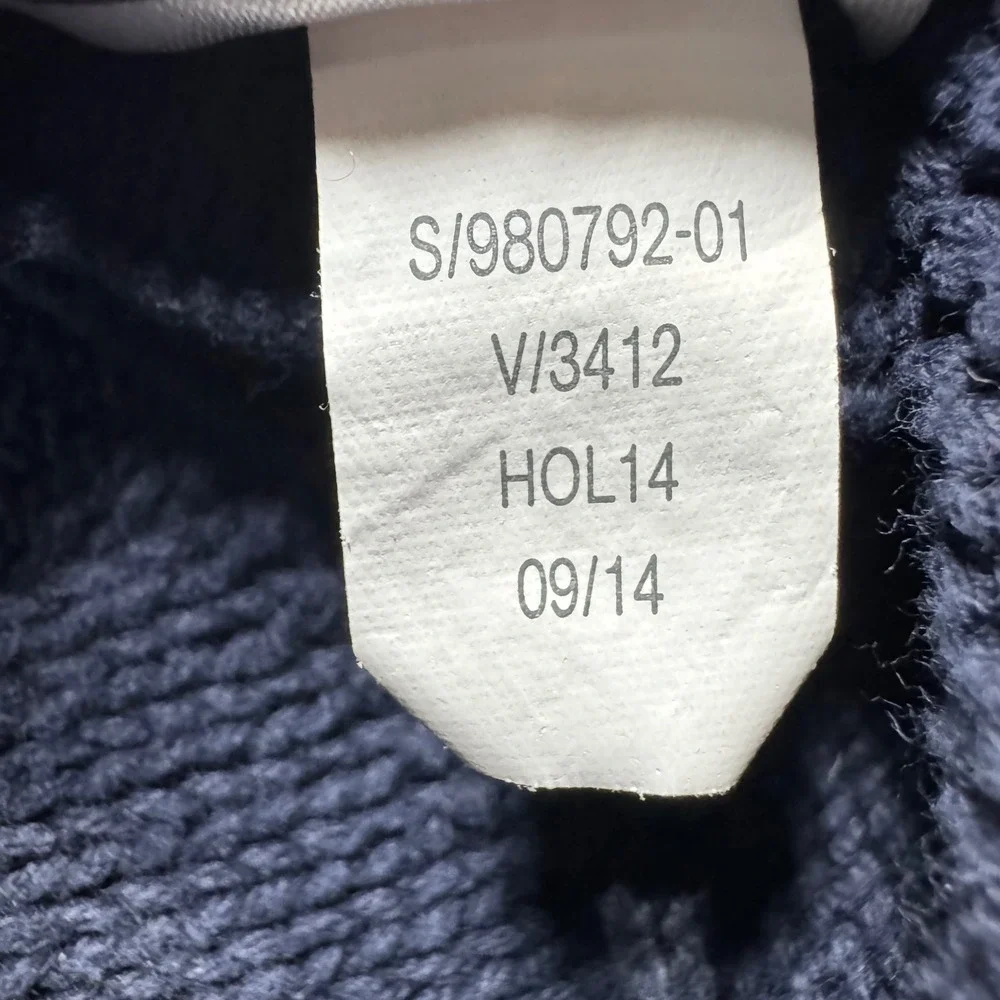 Banana Republic Cardigan Men Large Blue Excellent Cable Knit Shawl Collar 980792